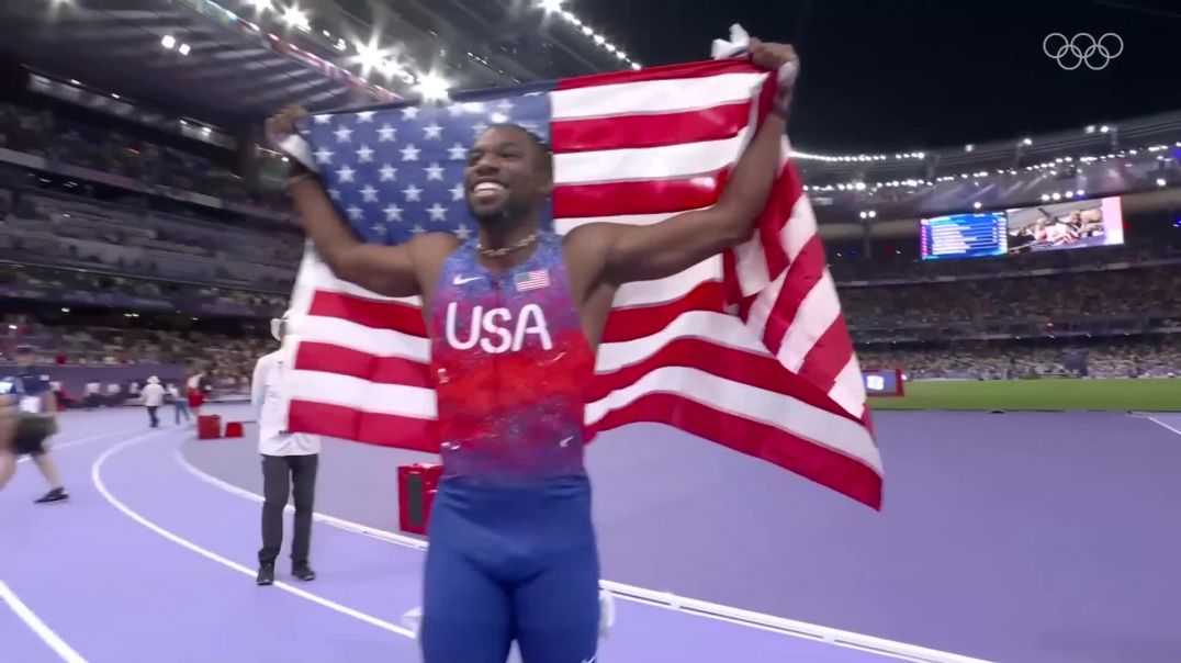 Noah Lyles takes gold! Men's 100m Final! 🇺🇸🔥🥇  #paris2024 highlights